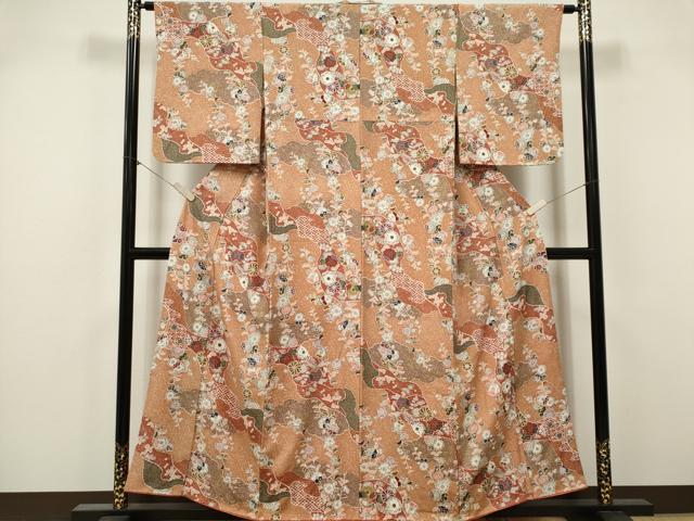 平和屋着物■上質な小紋 辻が花 金彩 正絹 逸品 CABK1040ou