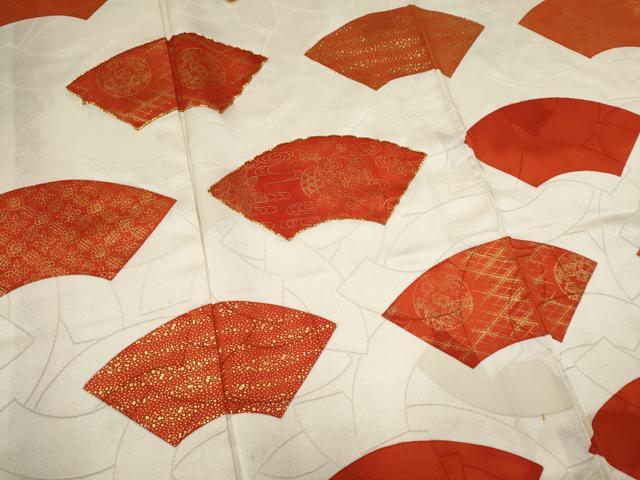 平和屋着物■豪華振袖 駒刺繍 地紙文 金彩 正絹 逸品 CABK1050ou