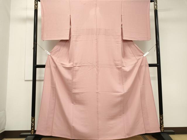 平和屋着物*夏物 色無地 絽 宍色 正絹 逸品 CABK1065ou