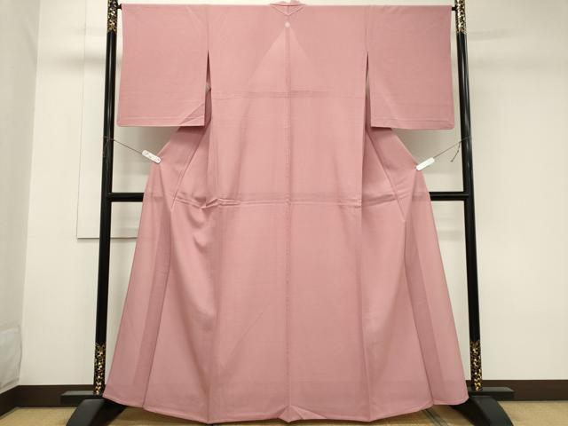 平和屋着物*夏物 色無地 絽 珊瑚色 正絹 逸品 CABK1066ou