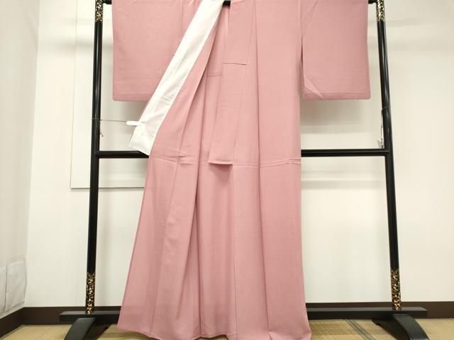 平和屋着物*夏物 色無地 絽 珊瑚色 正絹 逸品 CABK1066ou