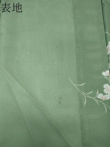 平和屋着物*夏物 小紋 絽 草花文 洗える着物 CABK1069ou