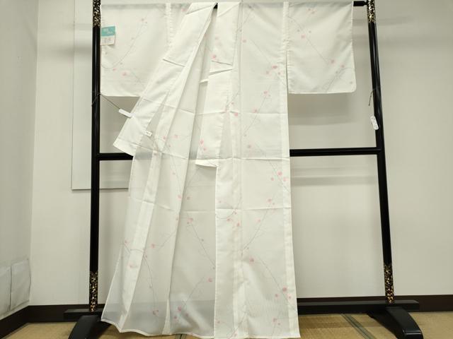 平和屋着物*夏物 小紋 絽 抽象文様 洗える着物 未使用 CABK1071ou