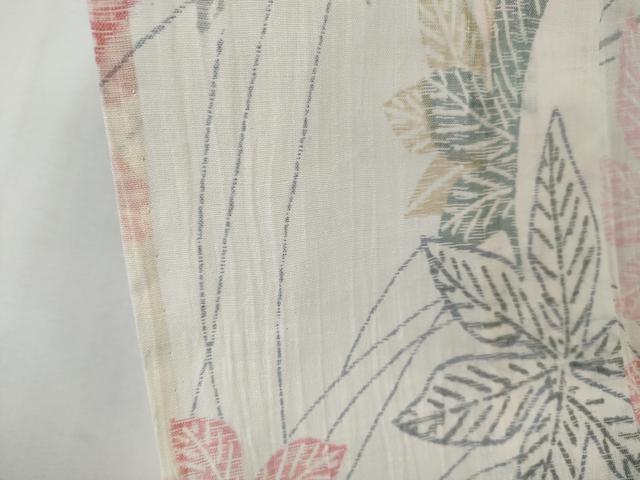 平和屋着物*夏物 本場小千谷ちぢみ 舞花文 麻 逸品 CABK1079ou