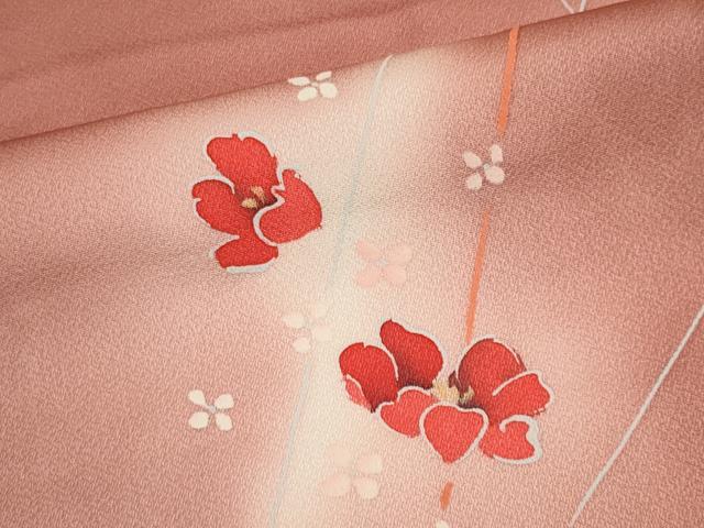 平和屋着物■上質な小紋 舞葉文 暈し染め 正絹 逸品 CABK1107ou