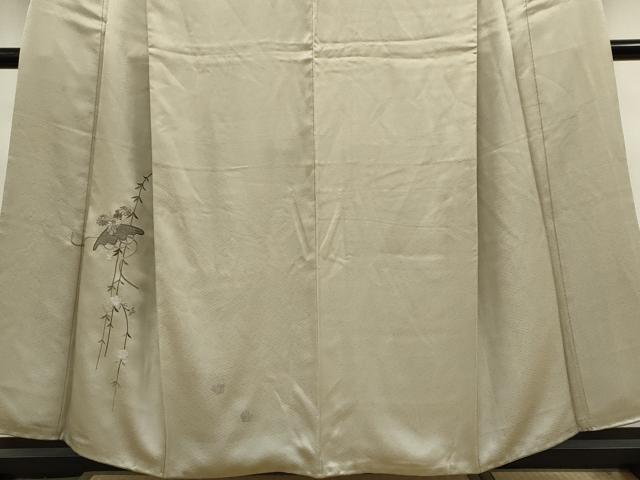平和屋着物■豪華色留袖 刺繍 草花文 正絹 逸品 CABK1126ou