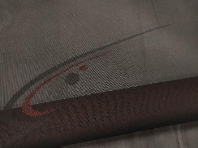 平和屋着物*夏物 小紋 紗 流水文 黒地 正絹 逸品 CABK1128ou