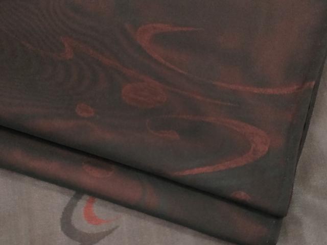 平和屋着物*夏物 小紋 紗 流水文 黒地 正絹 逸品 CABK1128ou
