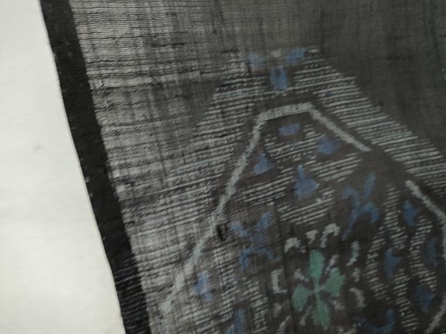 平和屋着物*夏物 重要無形文化財 本場宮古上布 吉祥花文 苧麻 逸品 CABK1133ou