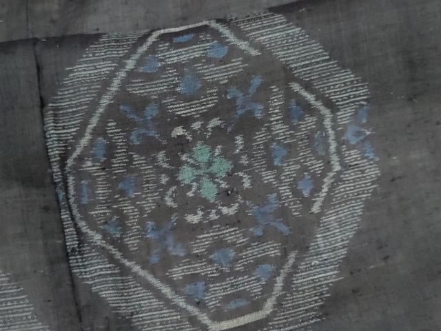 平和屋着物*夏物 重要無形文化財 本場宮古上布 吉祥花文 苧麻 逸品 CABK1133ou
