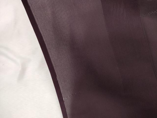 平和屋着物*夏物 色無地 縦絽 楓紋紗 葡萄色 正絹 逸品 CABK1141ou