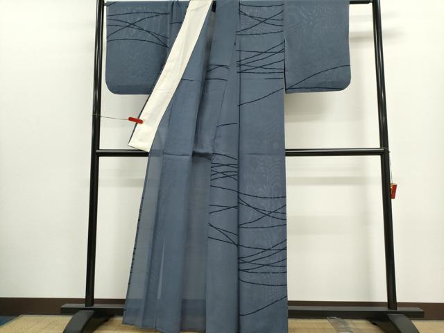 平和屋着物*夏物 小紋 絽 抽象文様 正絹 逸品 CABK1149ou