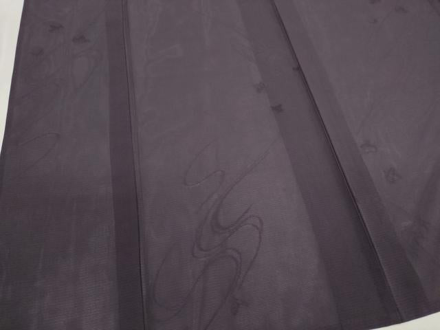 平和屋着物*夏物 色無地 絽 流水紋紗 桑の実色 正絹 逸品 CABK1150ou
