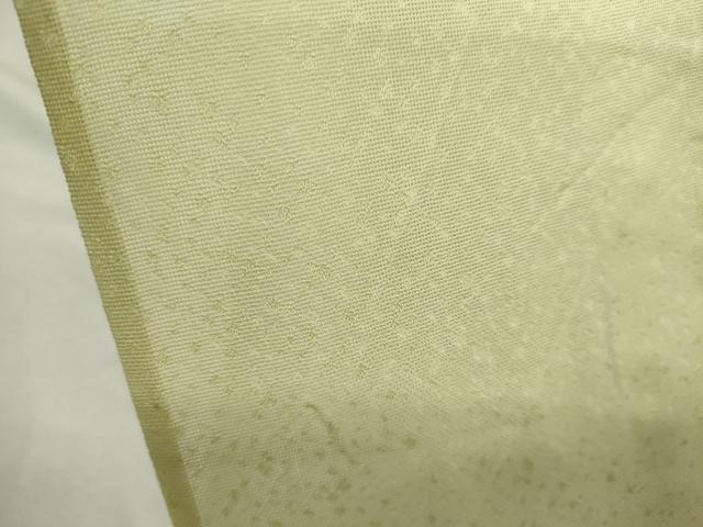 平和屋着物*夏物 色無地 霞紋紗 女郎花色 正絹 逸品 CABK1155ou