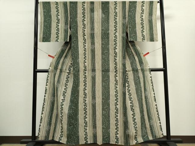 平和屋着物*夏物 小紋 絽 草花間道 正絹 逸品 CABK1156ou