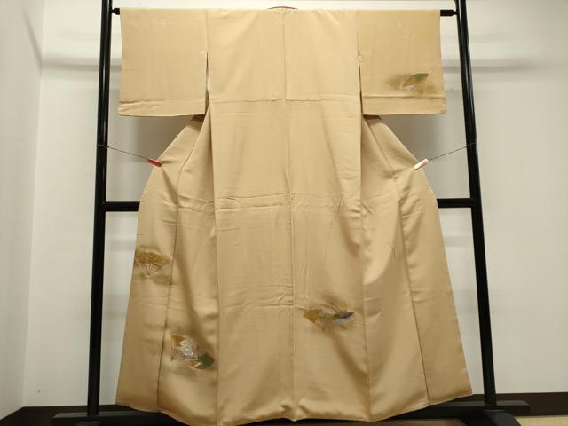 平和屋着物■訪問着 駒刺繍 扇面吉祥文 金彩 正絹 逸品 CABK1158ou