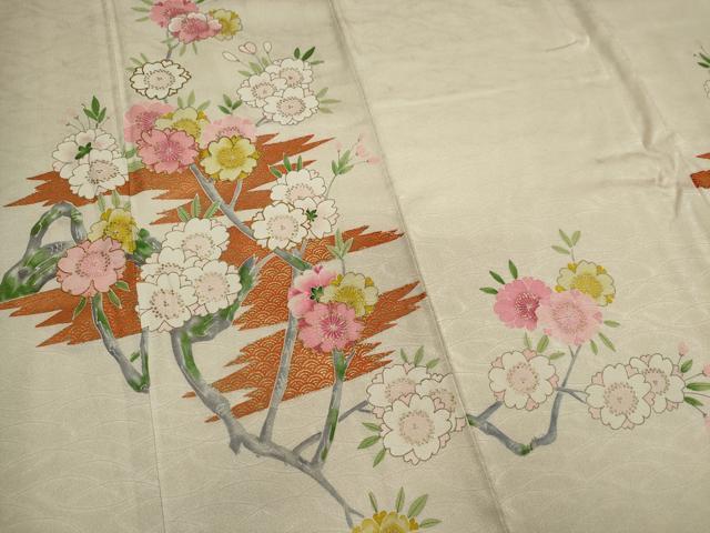 平和屋着物■訪問着 駒刺繍 枝花文 金彩 正絹 逸品 CABK1160ou