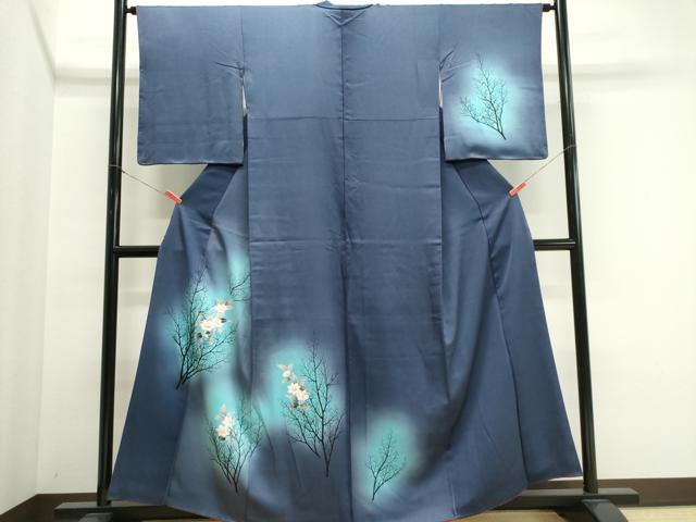 平和屋着物■訪問着 枝花文 暈し染め 金糸 正絹 逸品 CABK1174ou