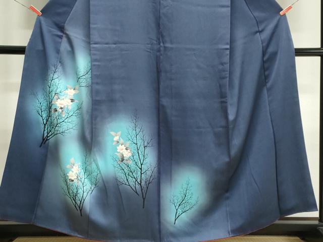 平和屋着物■訪問着 枝花文 暈し染め 金糸 正絹 逸品 CABK1174ou