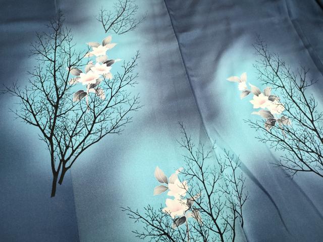 平和屋着物■訪問着 枝花文 暈し染め 金糸 正絹 逸品 CABK1174ou
