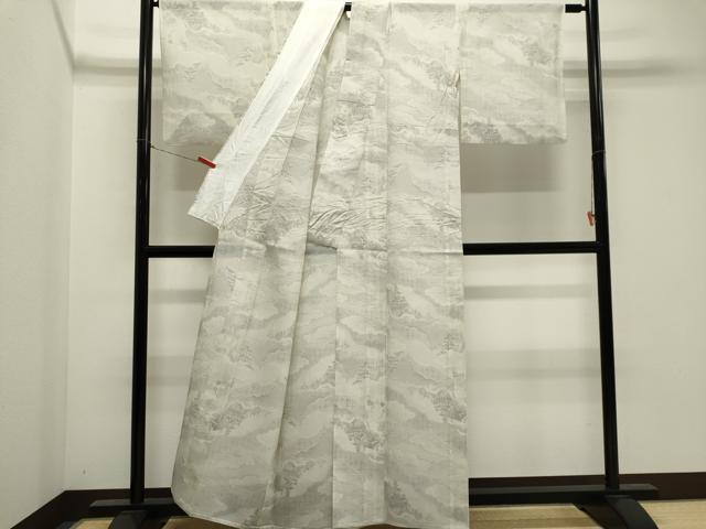 平和屋着物*夏物 本場大島紬 夏大島 雲取り風景文 証紙付き 正絹 逸品 CABK1193ou