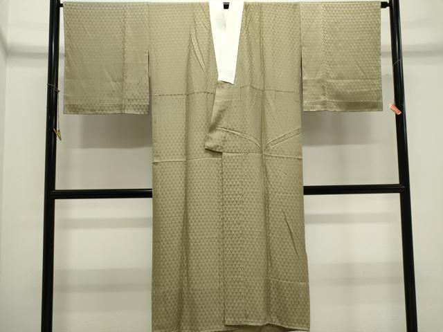 平和屋着物●長襦袢 無双仕立て 鱗紋紗 油色 正絹 逸品 未使用 CABK1197ou