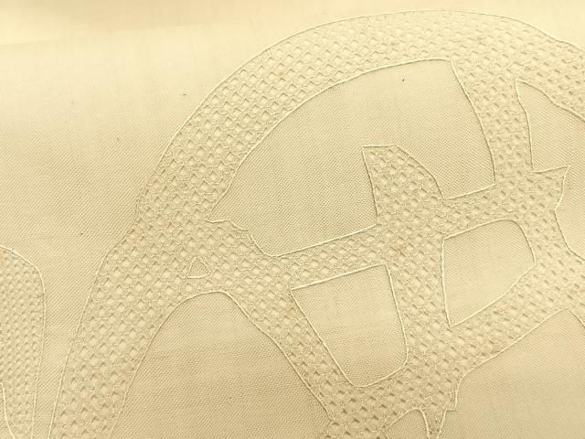 平和屋着物*夏物 九寸名古屋帯 刺繍 籬文 正絹 逸品 CABK1205fb
