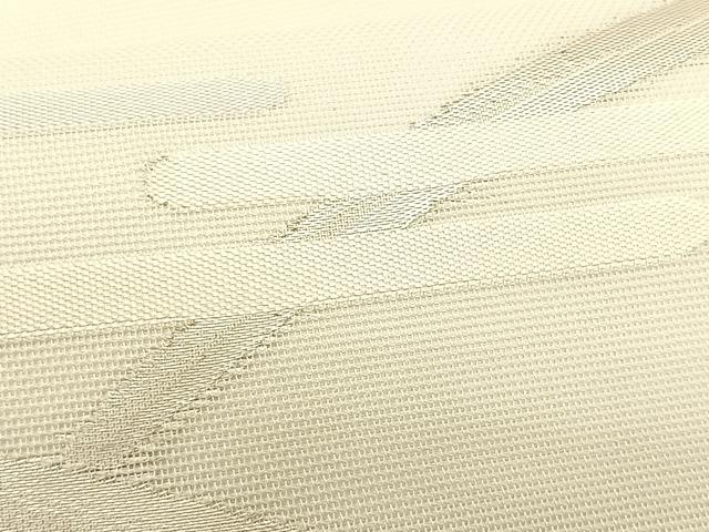 平和屋着物*夏物 九寸名古屋帯 芝草エ霞文 銀糸 正絹 逸品 CABK1207fb