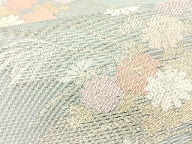 平和屋着物*夏物 九寸名古屋帯 籬枝花文 金糸 正絹 逸品 CABK1212fb