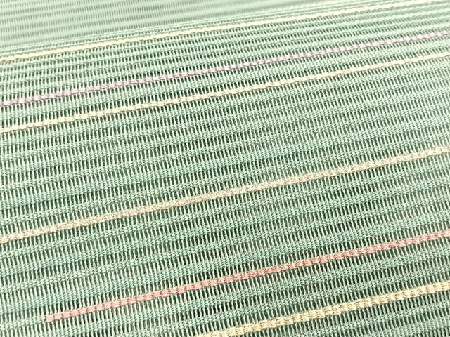 平和屋着物*夏物 八寸名古屋帯 絽綴れ 横段文 銀糸 正絹 逸品 CABK1213fb