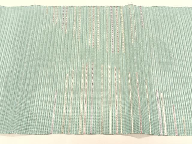 平和屋着物*夏物 八寸名古屋帯 絽綴れ 横段文 銀糸 正絹 逸品 CABK1213fb