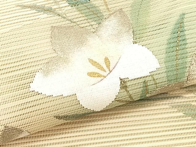 平和屋着物*夏物 八寸名古屋帯 作家物 絽綴れ 桔梗 金銀彩 正絹 逸品 CABK1215fb