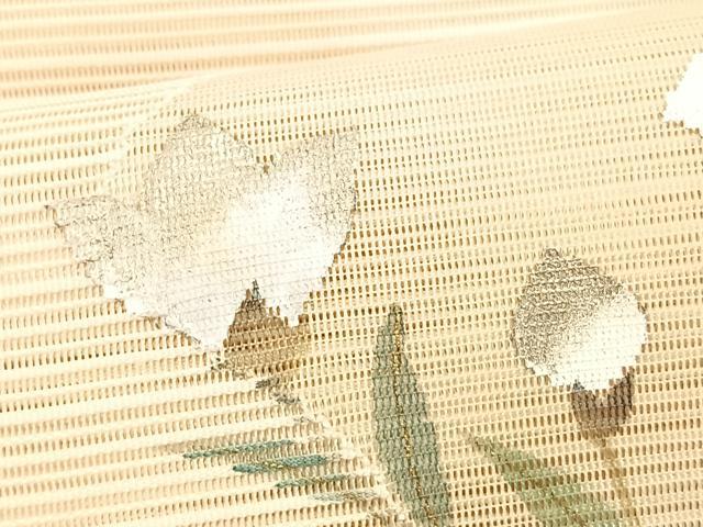 平和屋着物*夏物 八寸名古屋帯 作家物 絽綴れ 桔梗 金銀彩 正絹 逸品 CABK1215fb