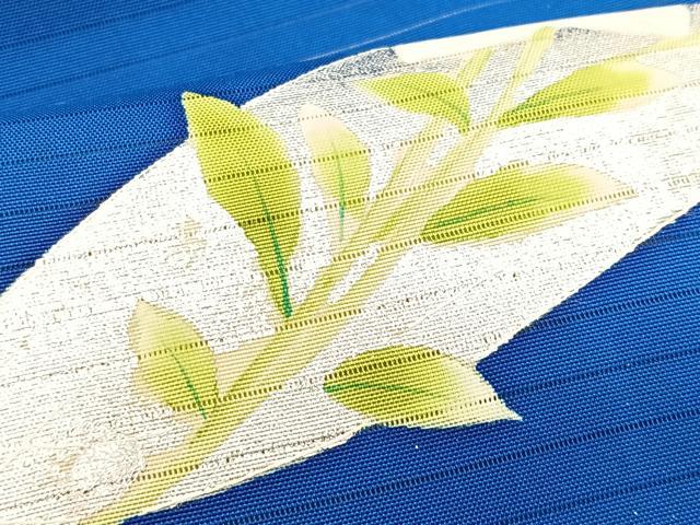 平和屋着物*夏物 絽塩瀬 九寸名古屋帯 桔梗 銀彩 正絹 逸品 CABK1231fb