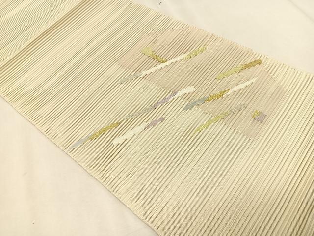 平和屋着物*夏物 八寸名古屋帯 絽綴れ 抽象文様 金銀糸 正絹 逸品 CABK1237fb