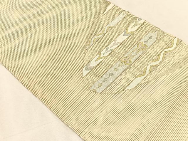 平和屋着物*夏物 八寸名古屋帯 絽綴れ 横段文 金銀糸 正絹 逸品 CABK1238fb