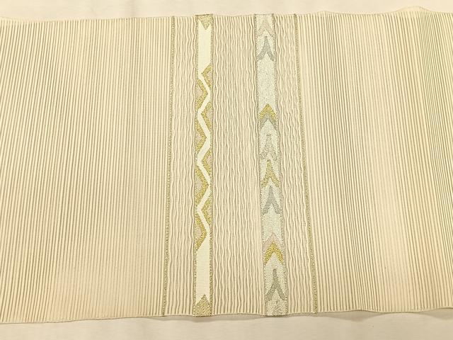 平和屋着物*夏物 八寸名古屋帯 絽綴れ 横段文 金銀糸 正絹 逸品 CABK1238fb