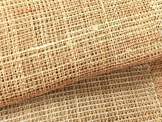 平和屋着物*夏物 八寸名古屋帯 からむし織 市松文様 証紙付き 逸品 CABK1245fb