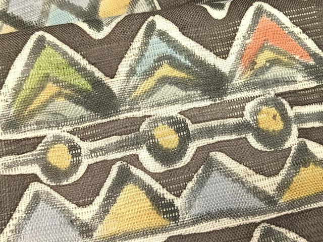 平和屋着物*夏物 九寸名古屋帯 花倉織 抽象文様 逸品 CABK1247fb