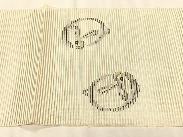 平和屋着物*夏物 八寸名古屋帯 絽綴れ 兎 金糸 正絹 逸品 CABK1250fb