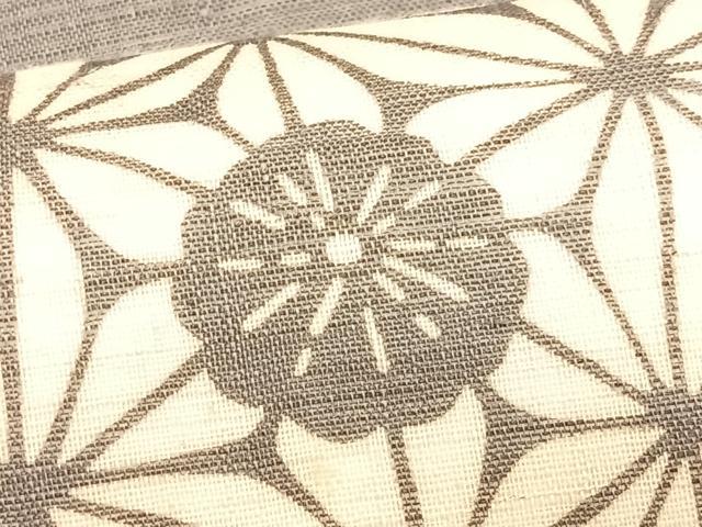 平和屋着物*夏物 九寸名古屋帯 作家物 伊勢型染 兎 麻の葉文様 麻 逸品 CABK1255fb