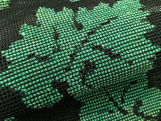 平和屋着物*夏物 八寸名古屋帯 羅 葡萄 黒地 正絹 逸品 CABK1262fb