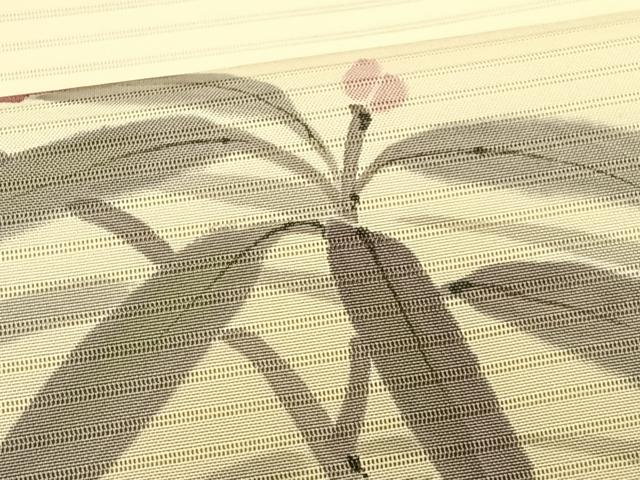 平和屋着物*夏物 絽塩瀬 九寸名古屋帯 手描き 枝花文 正絹 逸品 CABK1263fb