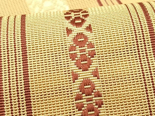 平和屋着物*夏物 本場筑前博多織 八寸名古屋帯 紗献上 飴色 正絹 逸品 CABK1298fb