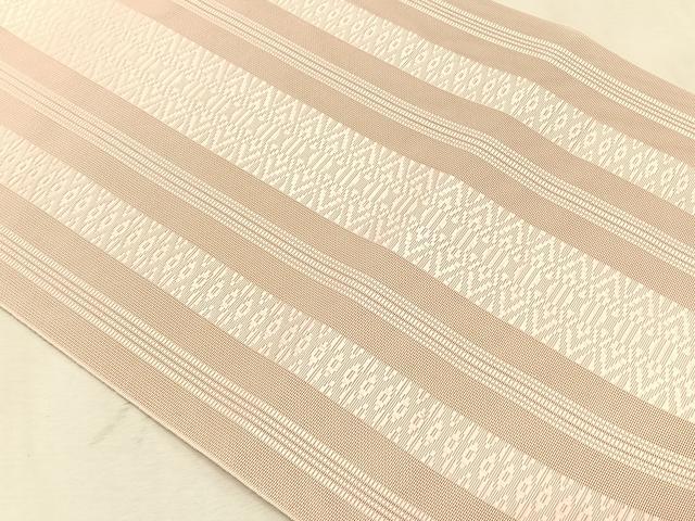 平和屋着物*夏物 本場筑前博多織 八寸名古屋帯 紗献上 虹色 正絹 逸品 CABK1300fb