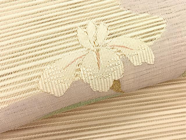 平和屋着物*夏物 八寸名古屋帯 絽綴れ 籬杜若 金銀糸 正絹 逸品 CABK1320fb