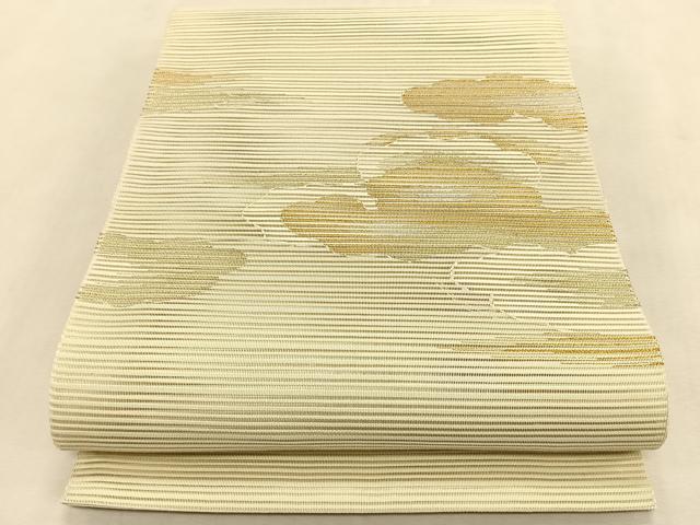 平和屋着物*夏物 八寸名古屋帯 絽綴れ 雲取り文 金銀糸 正絹 逸品 CABK1336fb