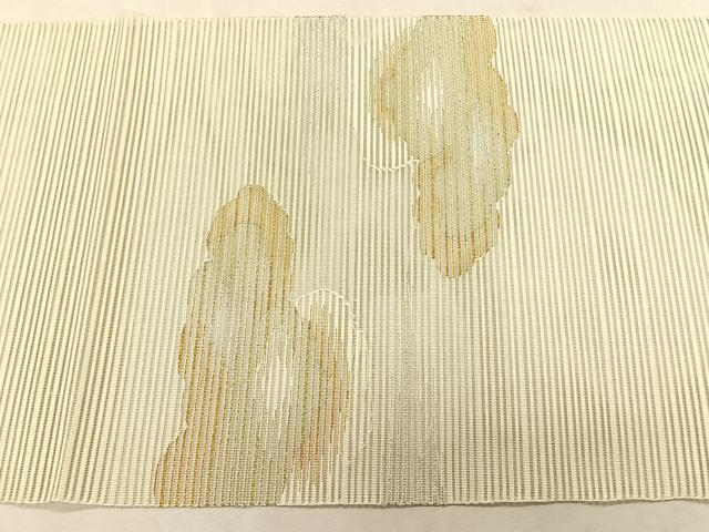 平和屋着物*夏物 八寸名古屋帯 絽綴れ 雲取り文 金銀糸 正絹 逸品 CABK1336fb