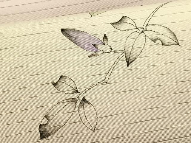 平和屋着物*夏物 絽塩瀬 九寸名古屋帯 不破功博 手描き 枝花文 正絹 逸品 CABK1337fb