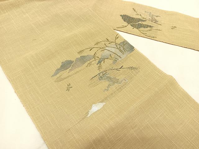 平和屋着物*夏物 八寸名古屋帯 鳥獣戯画 金銀糸 CABK1362fb